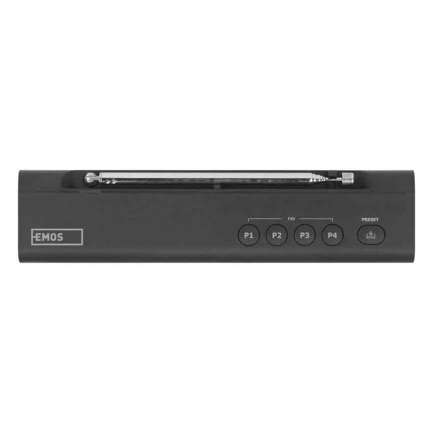Radio DAB DAB+ FM 3W/5V/4xAA melna
