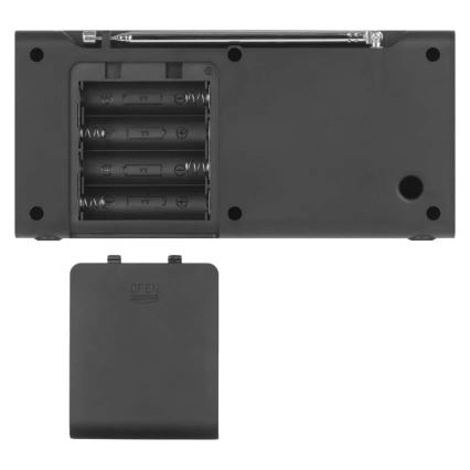 Radio DAB DAB+ FM 3W/5V/4xAA melna