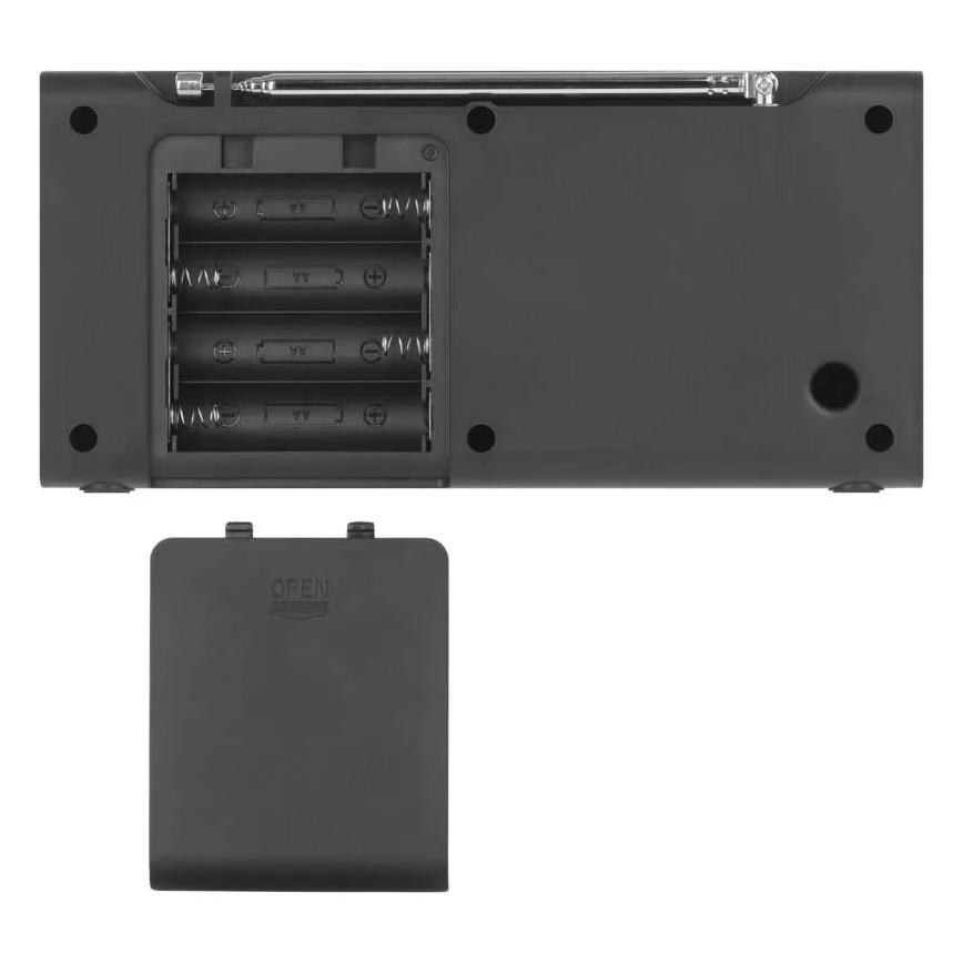 Radio DAB DAB+ FM 3W/5V/4xAA melna