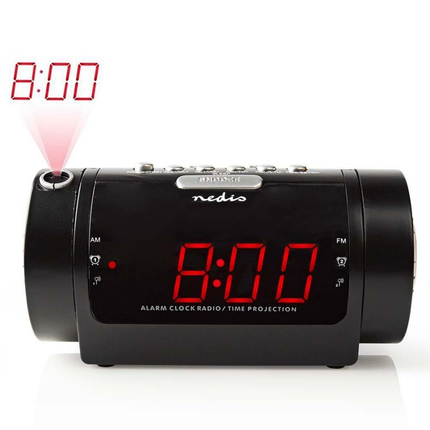 Radio modinātājs ar LED ekrānu un projektoru 230V