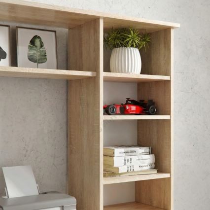 Rakstāmgalds ar plauktu ELIAN 160x53 cm sonomas ozols/balts