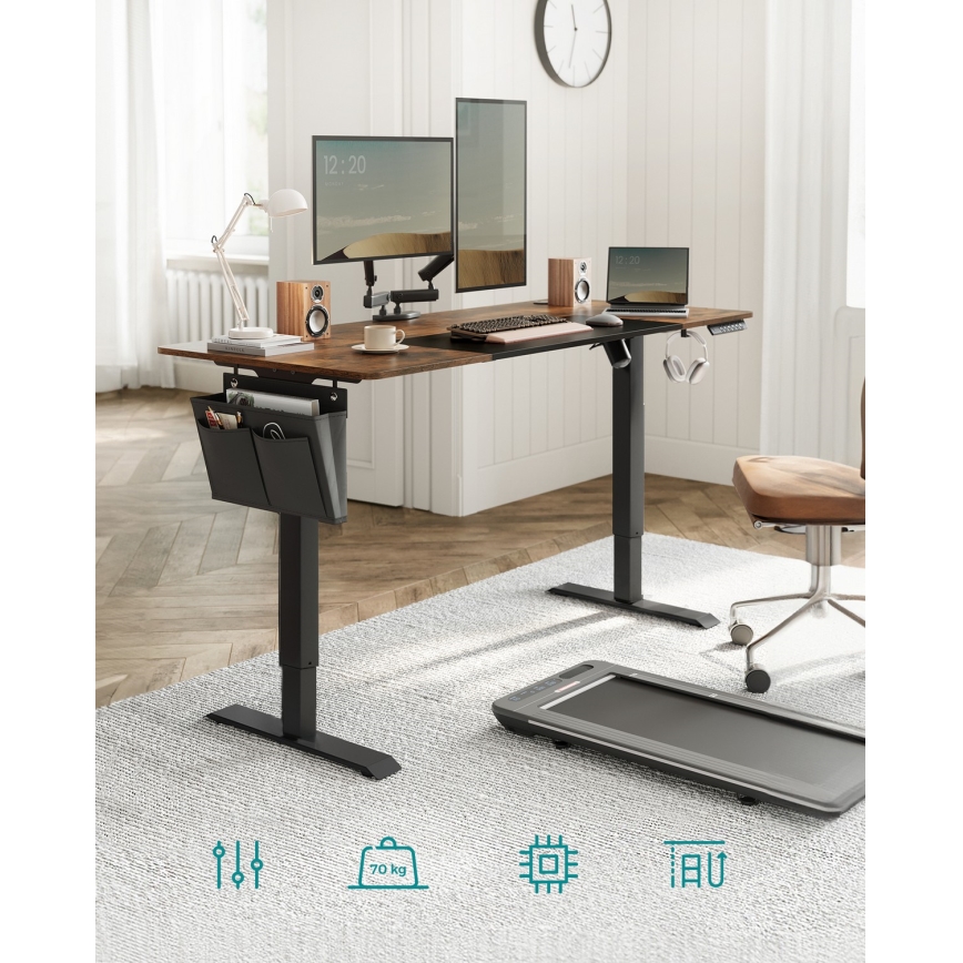 Rakstāmgalds ar regulējamu augstumu SOLEA-X brūns/melns