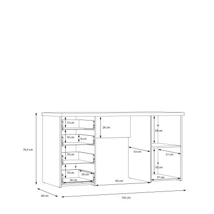 Rakstāmgalds ARENO balts