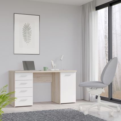 Rakstāmgalds ARENO balts/sonoma ozols