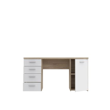 Rakstāmgalds ARENO balts/sonoma ozols