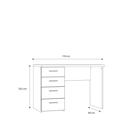 Rakstāmgalds GINO balts