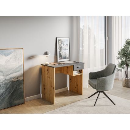 Rakstāmgalds RICO, Artisan ozols/pelēks