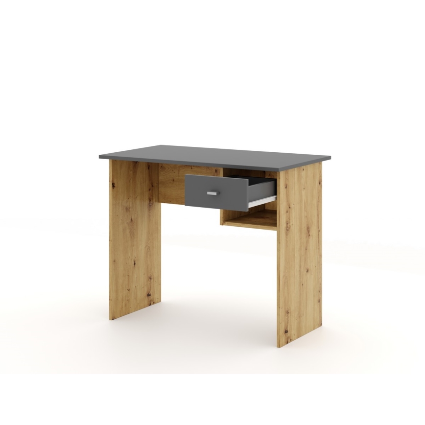 Rakstāmgalds RICO, Artisan ozols/pelēks