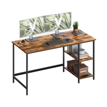 Rakstāmgalds SOLEA 140x60 cm brūns/melns