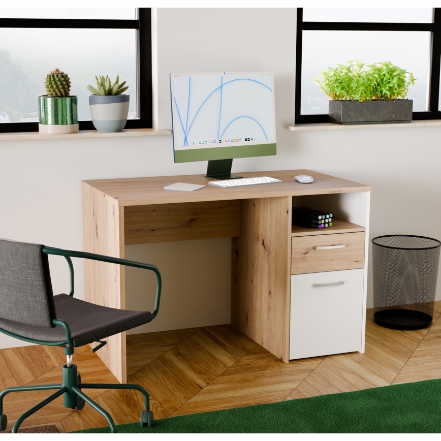 Rakstāmgalds URO artisan ozols/balts