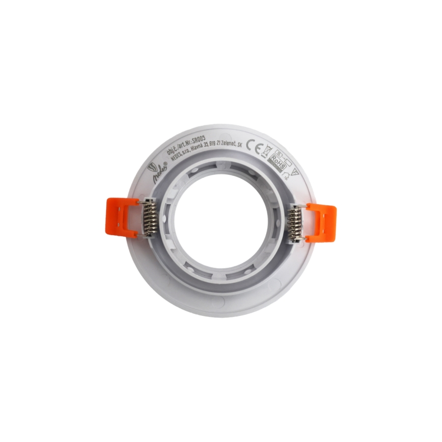 Rāmis iebūvējamam GU10 gaismeklim, diametrs 9 cm, balts