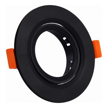 Rāmis iebūvējamam GU10 gaismeklim, diametrs 9 cm, melns