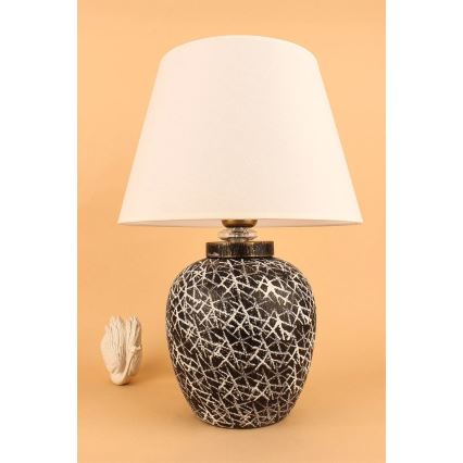 RAMZES Galda lamp 1xE27/40W/230V balta/melna