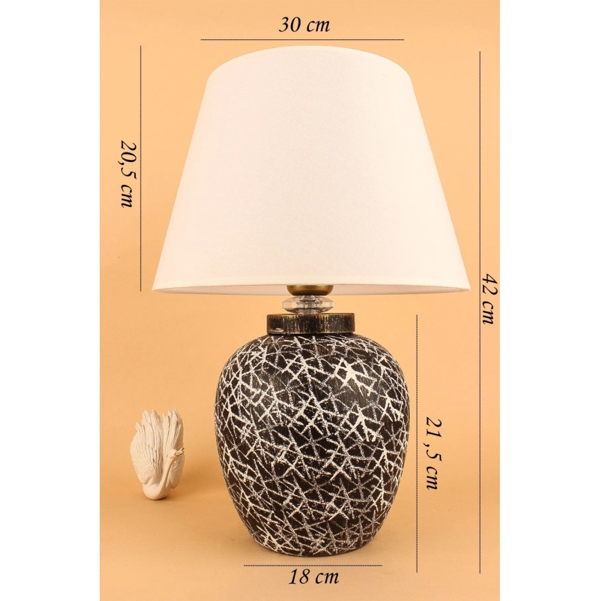 RAMZES Galda lamp 1xE27/40W/230V balta/melna