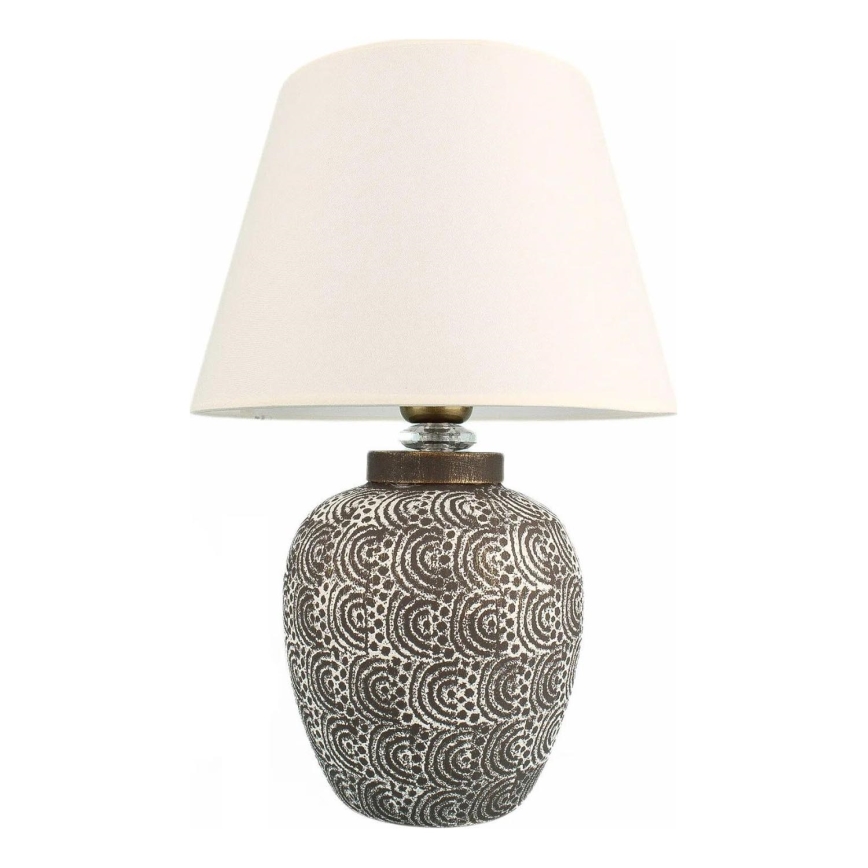 RAMZES galda lampa 1xE27/40W/230V balta/pelēka