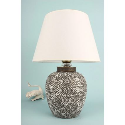 RAMZES galda lampa 1xE27/40W/230V balta/pelēka