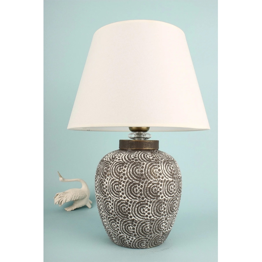 RAMZES galda lampa 1xE27/40W/230V balta/pelēka