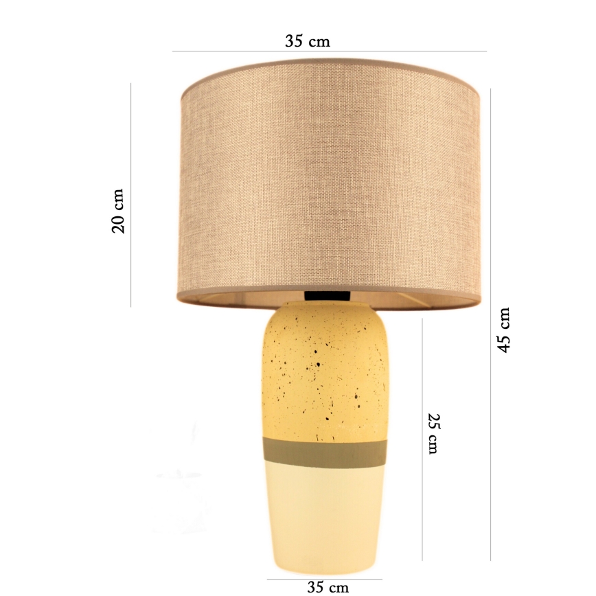 RAMZES galda lampa 1xE27/40W/230V bēša/dzeltena