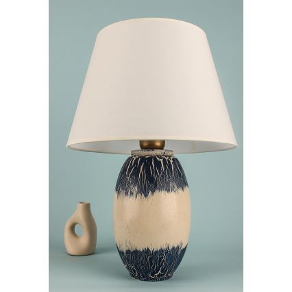 RAMZES Galda lampa 1xE27/40W/230V bēša/zila