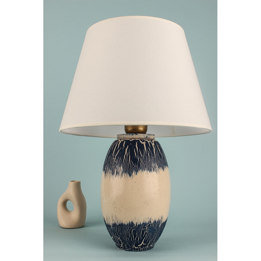 RAMZES Galda lampa 1xE27/40W/230V bēša/zila