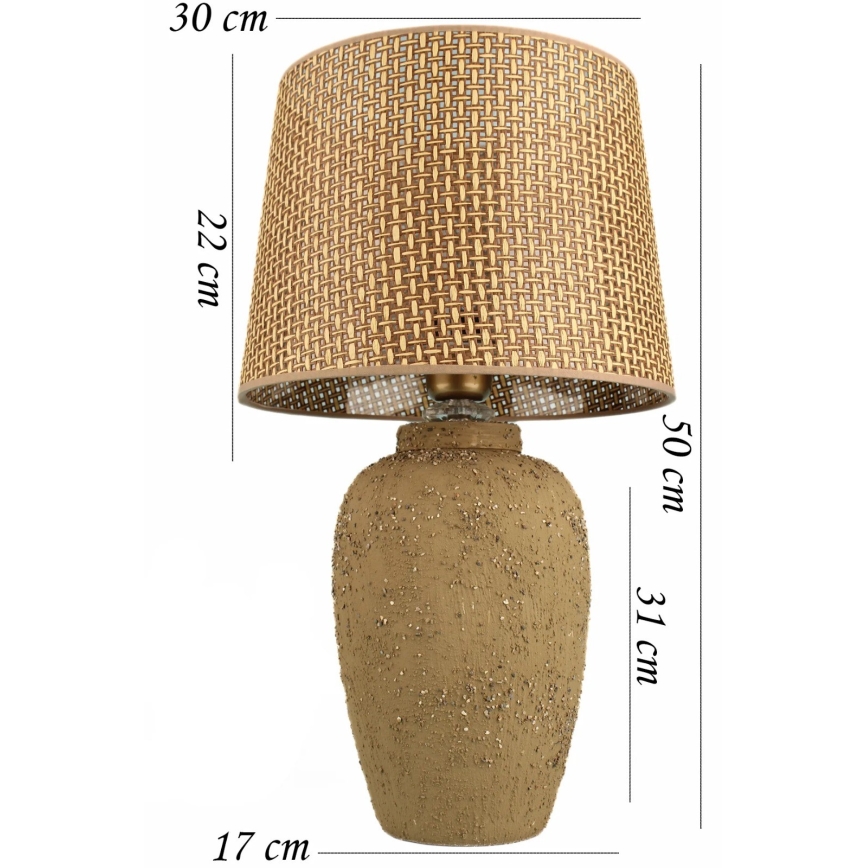 RAMZES galda lampa 1xE27/40W/230V brūna