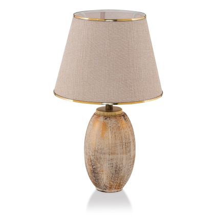 RAMZES Galda lampa 1xE27/40W/230V krēma/zelta