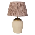 RAMZES galda lampa 1xE27/40W/230V krēmveida/brūna