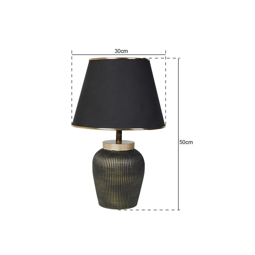 RAMZES galda lampa 1xE27/40W/230V melna/zelta