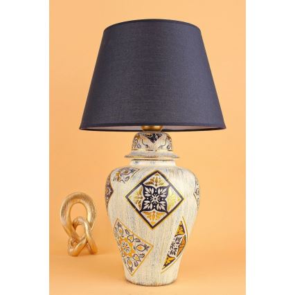 RAMZES Galda lampa 1xE27/40W/230V Zila/Bēša