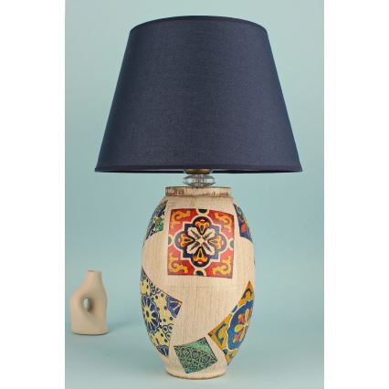 RAMZES Galda lampa 1xE27/40W/230V zila/bežīga