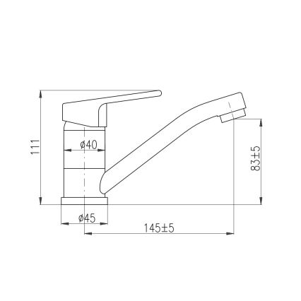 RAV Slezák CO115.0 - Izlietnes jaucējkrāns COLORADO 11,1 cm spīdīgs hroms