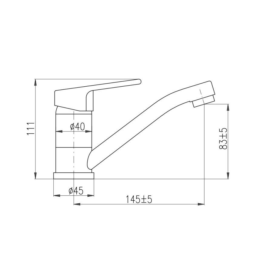 RAV Slezák CO115.0 - Izlietnes jaucējkrāns COLORADO 11,1 cm spīdīgs hroms