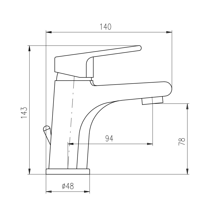RAV Slezák CO127.0 - Izlietnes jaucējkrāns + notekas aizbāžnis COLORADO 14,3 cm spīdīgs hroms