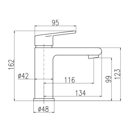 RAV Slezák CO128.0CMATZ - Izlietnes jaucējkrāns COLORADO 16,2 cm melns/zeltains