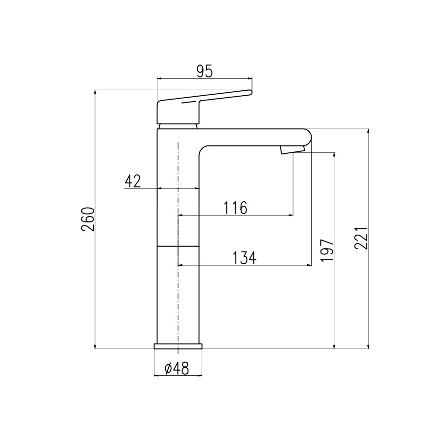 RAV Slezák CO130.0 - Izlietnes jaucējkrāns COLORADO 26 cm spīdīgs hroms