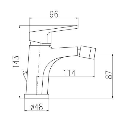 RAV Slezák CO145.0 - Bidē jaucējkrāns ar aizplūdes komplektu COLORADO, 14,3 cm, spīdīgs hroms