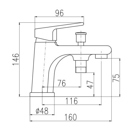 RAV Slezák CO148.0 - Vannas jaucējkrāns COLORADO 14,6 cm spīdīgs hroms