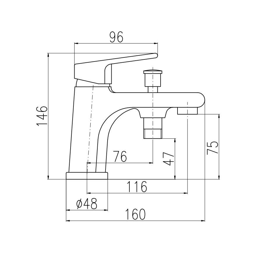 RAV Slezák CO148.0 - Vannas jaucējkrāns COLORADO 14,6 cm spīdīgs hroms