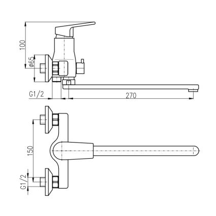 RAV Slezák CO153.5CMATZ - Vannas jaucējkrāns COLORADO melns/zeltains