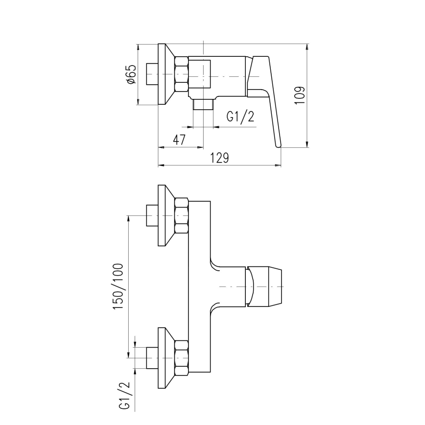 RAV Slezák CO181.5Z - dušas jaucējkrāns COLORADO, spīdīgi zelta apdare