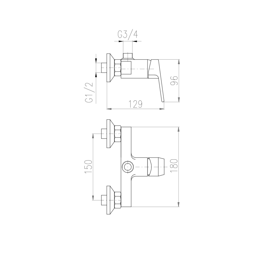 RAV Slezák CO182.5 - Dušas jaucējkrāns COLORADO spīdīgs hroms