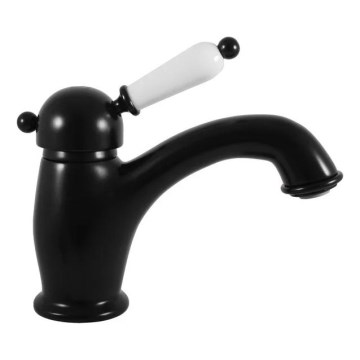 RAV Slezák L526.0CMAT - izlietnes jaucējkrāns LABE RETRO, 15,3 cm, matēta melna apdare