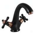 RAV Slezák MK128.0CMATSM - Izlietnes jaucējkrāns MORAVA RETRO 16 cm melns/misiņš