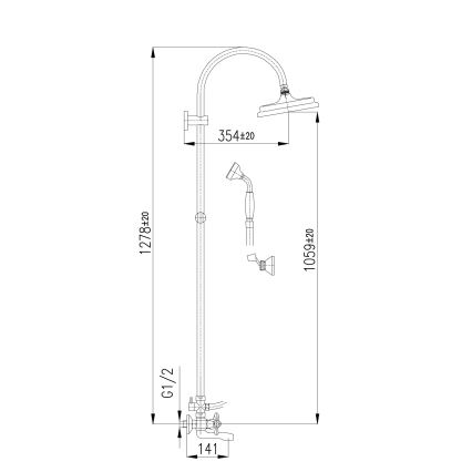 RAV Slezák MK154.5/3 - Vannas komplekts ar maisītāju MORAVA, spīdīgs hroms