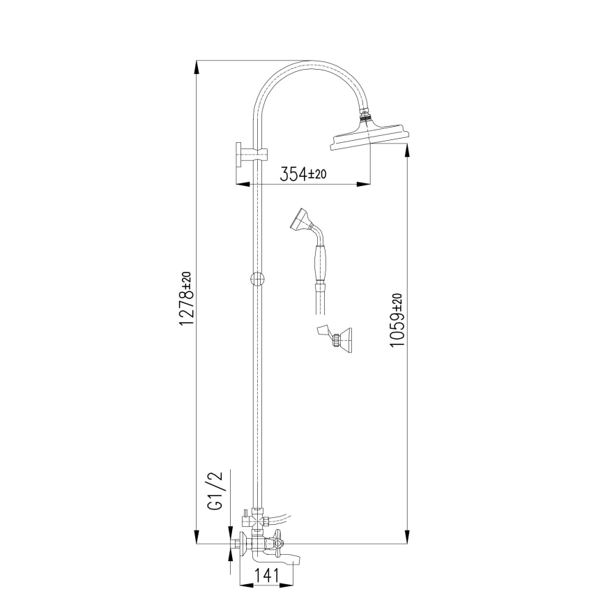RAV Slezák MK154.5/3 - Vannas komplekts ar maisītāju MORAVA, spīdīgs hroms