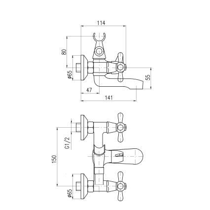 RAV Slezák MK154.5 - Vannas jaucējkrāns MORAVA glancēts hroms