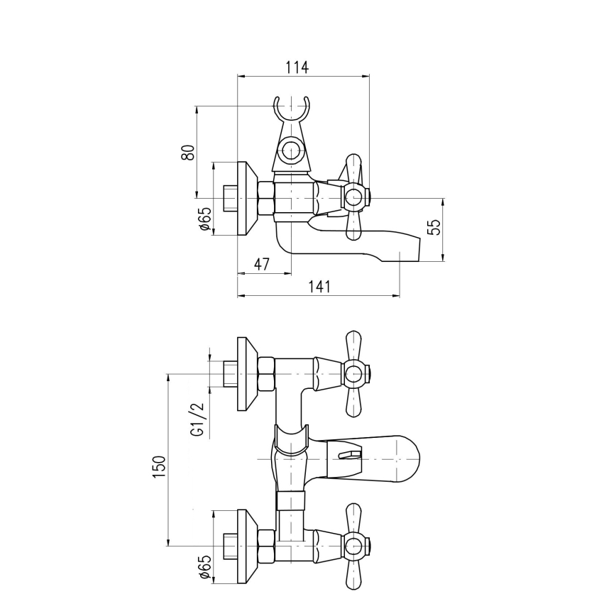 RAV Slezák MK154.5 - Vannas jaucējkrāns MORAVA glancēts hroms