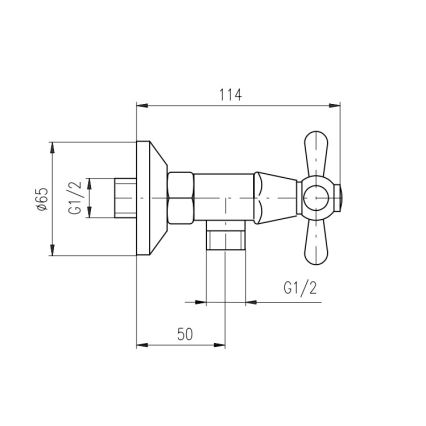 RAV Slezák MK180.5/2SM - Dušas komplekts ar jaucējkrānu MORAVA RETRO antīkā misiņa apdare