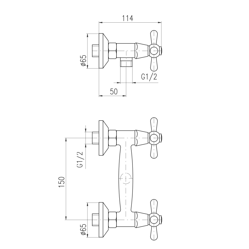RAV Slezák MK180.5 - dušas jaucējkrāns MORAVA, spīdīgs hroms