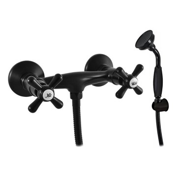 RAV Slezák MK180.5 - dušas komplekts ar jaucējkrānu MORAVA, matētā melnā krāsā